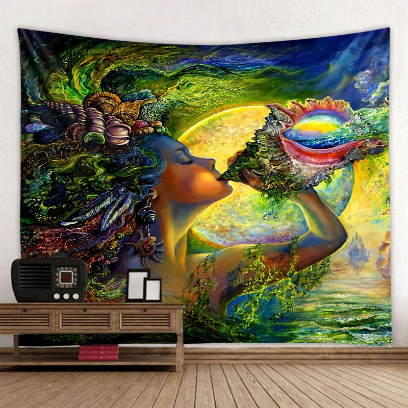 3D Fantasy Colorful Art Tapestry
