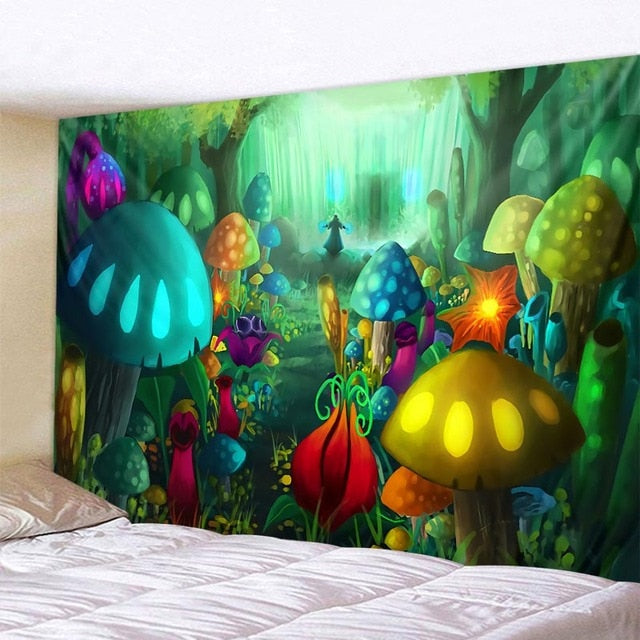 3D Fantasy Colorful Art Tapestry