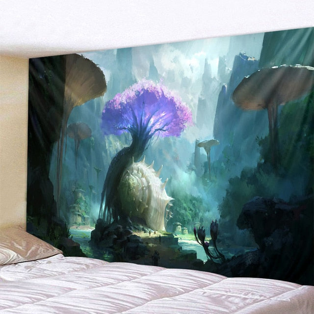 3D Fantasy Colorful Art Tapestry