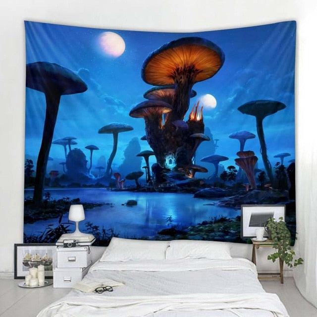3D Fantasy Colorful Art Tapestry