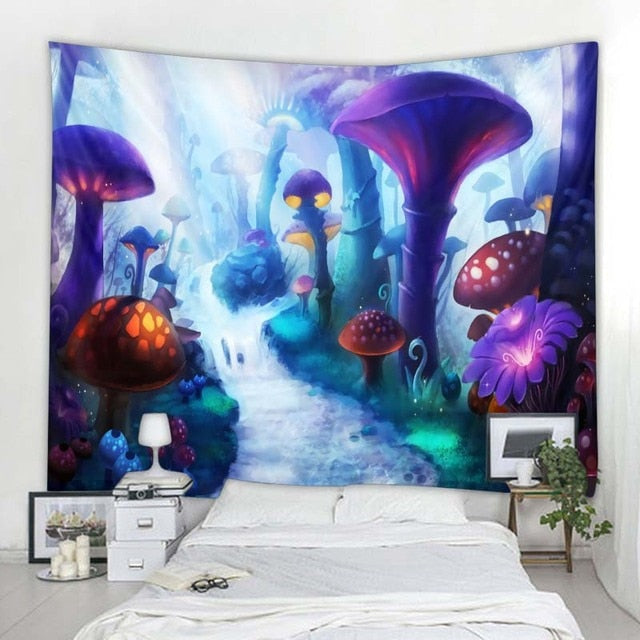 3D Fantasy Colorful Art Tapestry
