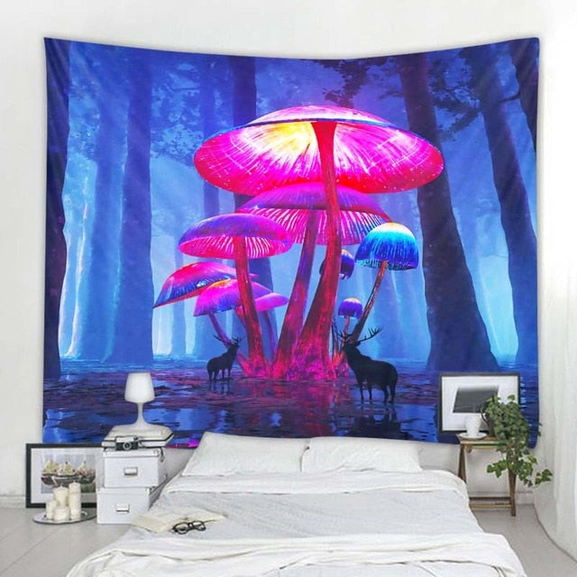3D Fantasy Colorful Art Tapestry