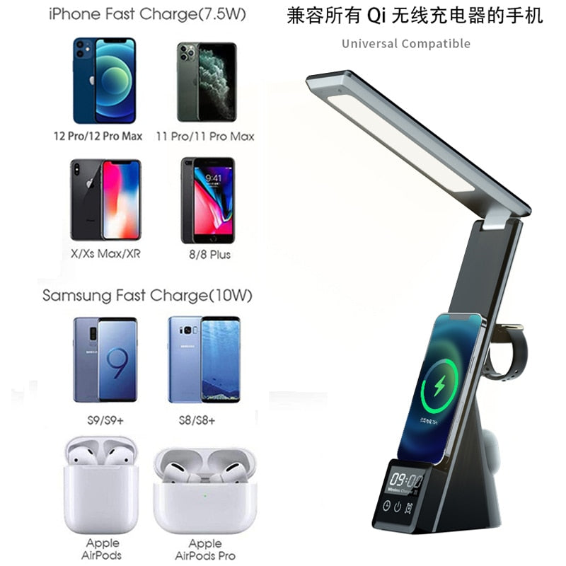 15W 3 in 1 QI Wireless Charger LED