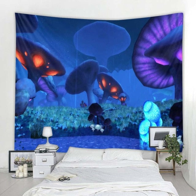 3D Fantasy Colorful Art Tapestry