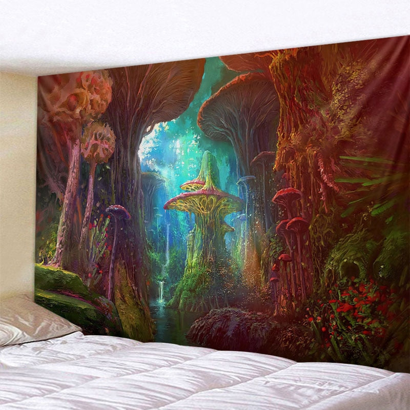 3D Fantasy Colorful Art Tapestry