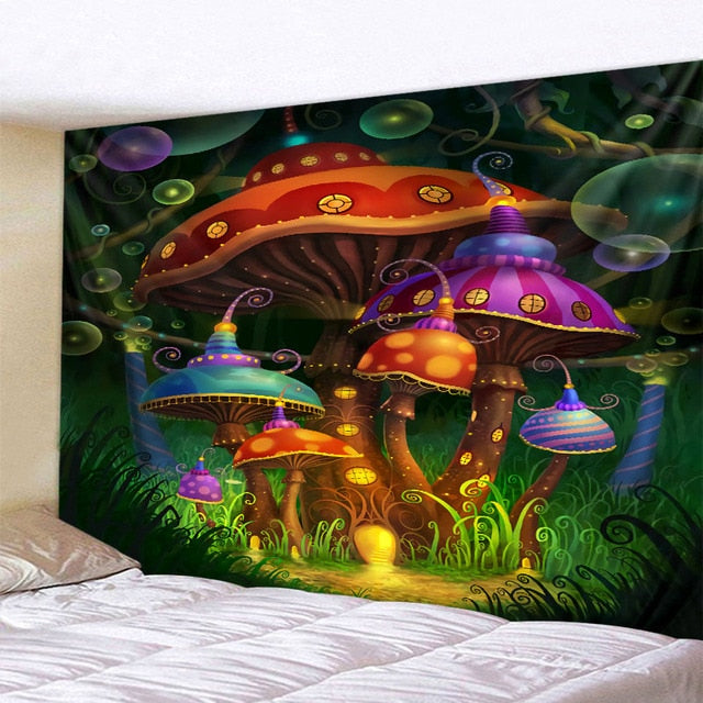 3D Fantasy Colorful Art Tapestry